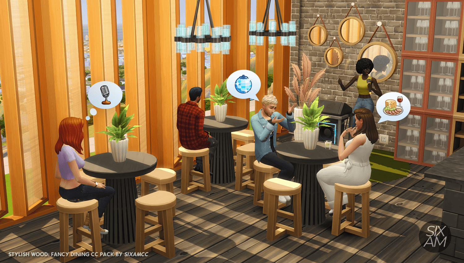 Галерея мода Набор мебели для столовой Stylish Wood Fancy Dining #1